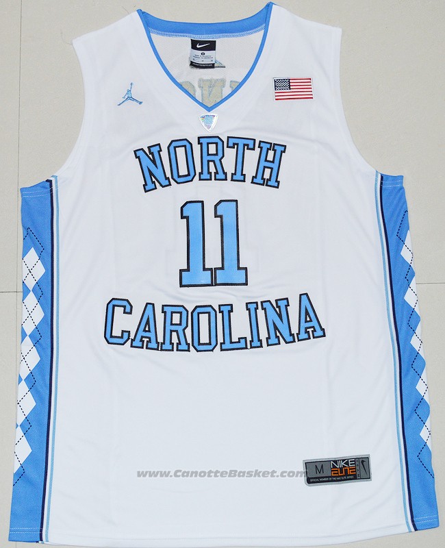 Maglia NCAA North Carolina Tar Heels Brice Johnson #11 Bianco